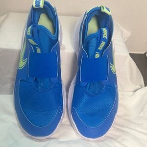 Nike Kids Blue and Lime Sneakers